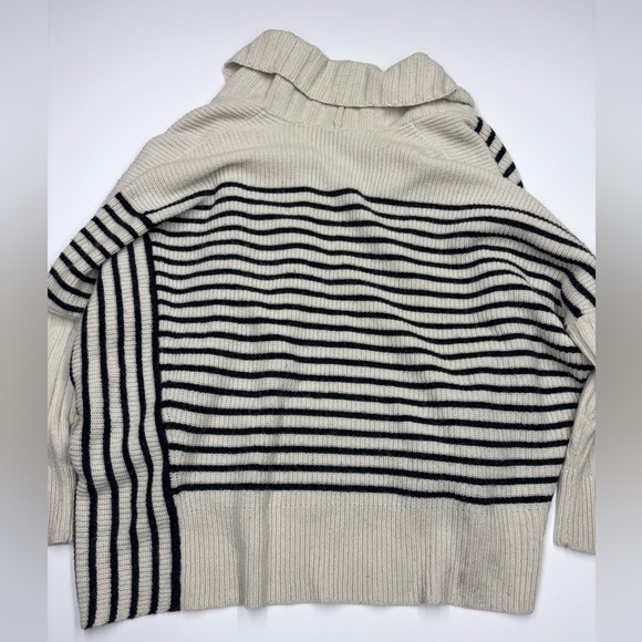 ALLSAINTS Thorpe Striped Open Cardigan Wool Alpaca Blend Size M - Picture 10 of 12